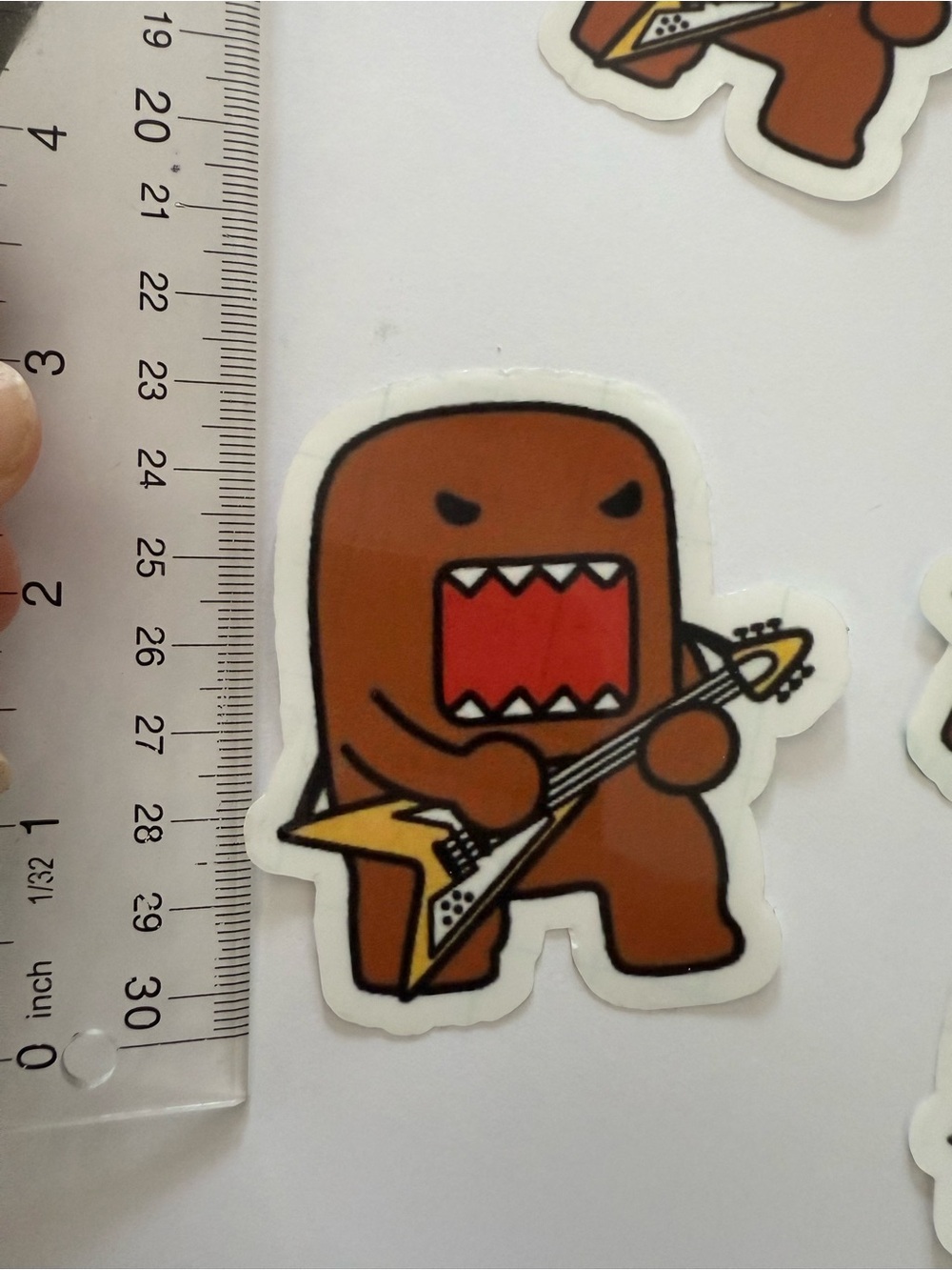 Domo Rocking Guitar Sticker Set - Brown & Red - Picture 4 of 7